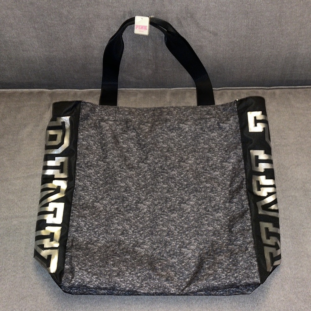 NWT.  Victoria’s Secret Pink Bling Foil Logo Tote Bag + Make-up case. - Picture 5 of 10